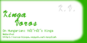 kinga voros business card